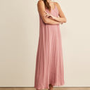  In February Flowy Classic V-neck Maxi Dress, Mauve