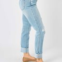  Judy Blue Mid Rise Flag Cuff Boyfriend Denim 88723 - Plus