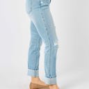  Judy Blue Mid Rise Flag Cuff Boyfriend Denim 88723 - Plus