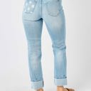  Judy Blue Mid Rise Flag Cuff Boyfriend Denim 88723 - Plus