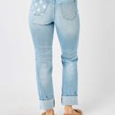  Judy Blue Mid Rise Flag Cuff Boyfriend Denim 88723 - Plus