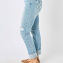  Judy Blue Mid Rise Flag Cuff Boyfriend Denim 88723 - Plus