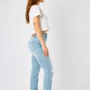  Judy Blue Mid Rise Flag Cuff Boyfriend Denim 88723 - Plus