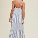  Wishlist Tiered Multi-Striped Midi Dress, Blue