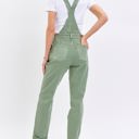  Judy Blue High Waist Garment Dyed Sage Boyfriend Overall Denim 88840