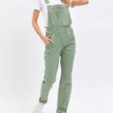  Judy Blue High Waist Garment Dyed Sage Boyfriend Overall Denim 88840