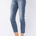  Judy Blue High Waist Raw Hem Relaxed Fit Denim 88191 - Plus