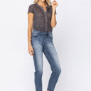  Judy Blue High Waist Raw Hem Relaxed Fit Denim 88191 - Plus