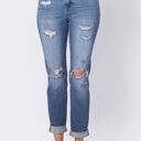  Judy Blue High Waist Destroy Cuffed Boyfriend Denim 88404