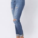  Judy Blue High Waist Destroy Cuffed Boyfriend Denim 88404 - Plus