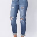  Judy Blue High Waist Destroy Cuffed Boyfriend Denim 88404 - Plus