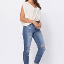  Judy Blue High Waist Destroy Cuffed Boyfriend Denim 88404 - Plus