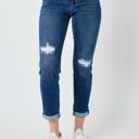  Judy Blue Mid Rise Destroy Slim Denim 82607 - Plus