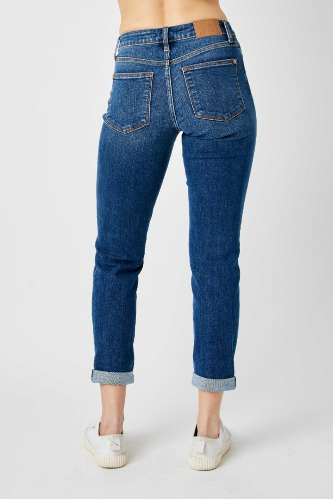 Judy Blue Mid Rise Destroy Slim Denim 82607 - Plus