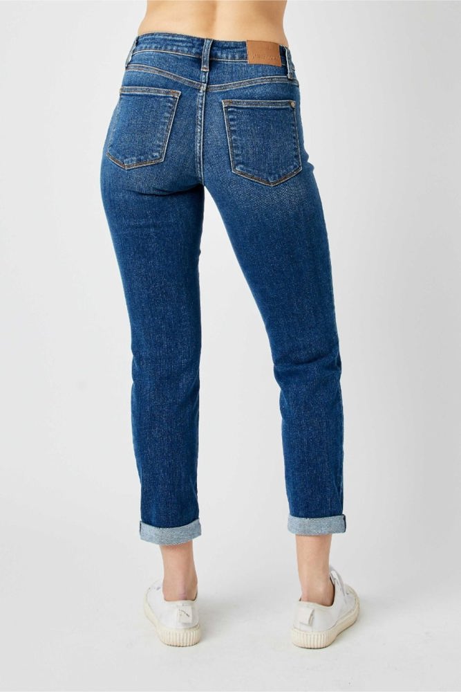 Judy Blue Mid Rise Destroy Slim Denim 82607 - Plus