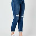  Judy Blue Mid Rise Destroy Slim Denim 82607 - Plus