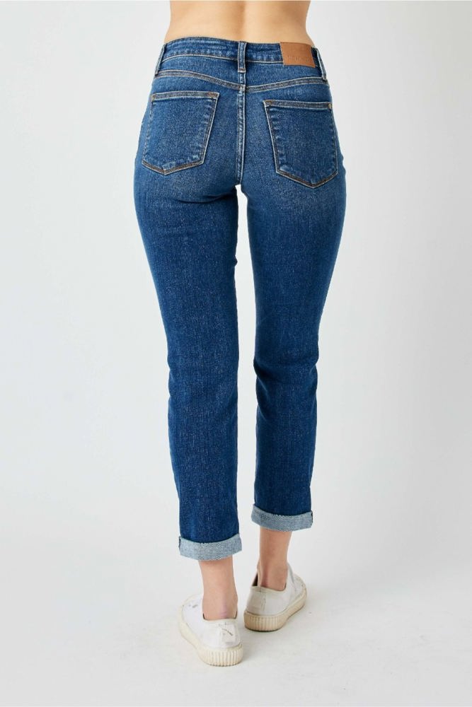 Judy Blue Mid Rise Destroy Slim Denim 82607