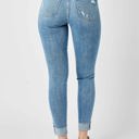  Judy Blue Mid Rise Destroy & Cuff Skinny Denim 82528 - Plus