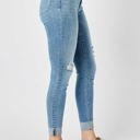  Judy Blue Mid Rise Destroy & Cuff Skinny Denim 82528 - Plus