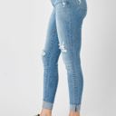  Judy Blue Mid Rise Destroy & Cuff Skinny Denim 82528 - Plus