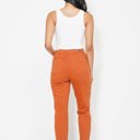  Judy Blue High Waist Garment Dyed Auburn Orange Double Cuff Jogger Denim 88911 - Plus