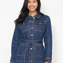  Judy Blue Mid Length Denim Utility Side Slit Jacket 7876