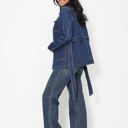  Judy Blue Mid Length Denim Utility Side Slit Jacket 7876