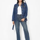  Judy Blue Mid Length Denim Utility Side Slit Jacket 7876