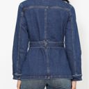  Judy Blue Mid Length Denim Utility Side Slit Jacket 7876