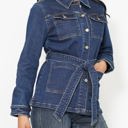  Judy Blue Mid Length Denim Utility Side Slit Jacket 7876