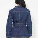  Judy Blue Mid Length Denim Utility Side Slit Jacket 7876