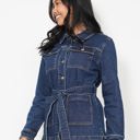  Judy Blue Mid Length Denim Utility Side Slit Jacket 7876