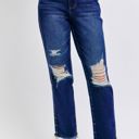  Judy Blue High Waist Rigid Magic Heavy Destroy Straight Jeans 88819