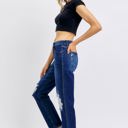  Judy Blue High Waist Rigid Magic Heavy Destroy Straight Jeans 88819