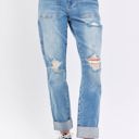  Judy Blue High Waist Patch Pocket & Destroy Boyfriend Denim 88825