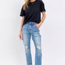  Judy Blue High Waist Patch Pocket & Destroy Boyfriend Denim 88825