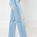  Judy Blue High Waist Rigid Magic Destroy 90's Rainbow Thread Straight Jeans 88671 - Plus