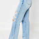  Judy Blue High Waist Rigid Magic Destroy 90's Rainbow Thread Straight Jeans 88671