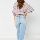  Judy Blue High Waist Rigid Magic Destroy 90's Rainbow Thread Straight Jeans 88671