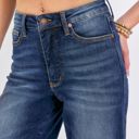  Judy Blue Mid Rise Tummy Control Wide Leg Crop Denim 88876-Plus