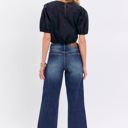  Judy Blue Mid Rise Tummy Control Wide Leg Crop Denim 88876-Plus