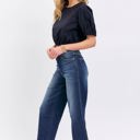  Judy Blue Mid Rise Tummy Control Wide Leg Crop Denim 88876-Plus