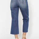  Judy Blue High Waist Back Pocket Embroidery Crop Wide Leg Denim 88873 - Plus