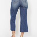  Judy Blue High Waist Back Pocket Embroidery Crop Wide Leg Denim 88873 - Plus