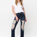  Judy Blue Mid Rise Heavy Destroy Straight Denim 82534