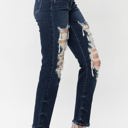  Judy Blue Mid Rise Heavy Destroy Straight Denim 82534