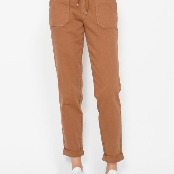 Judy Blue High Waist Garment Dyed Camel Double Cuff Jogger Denim 88857