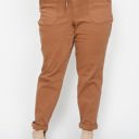  Judy Blue High Waist Garment Dyed Camel Double Cuff Jogger Denim 88857