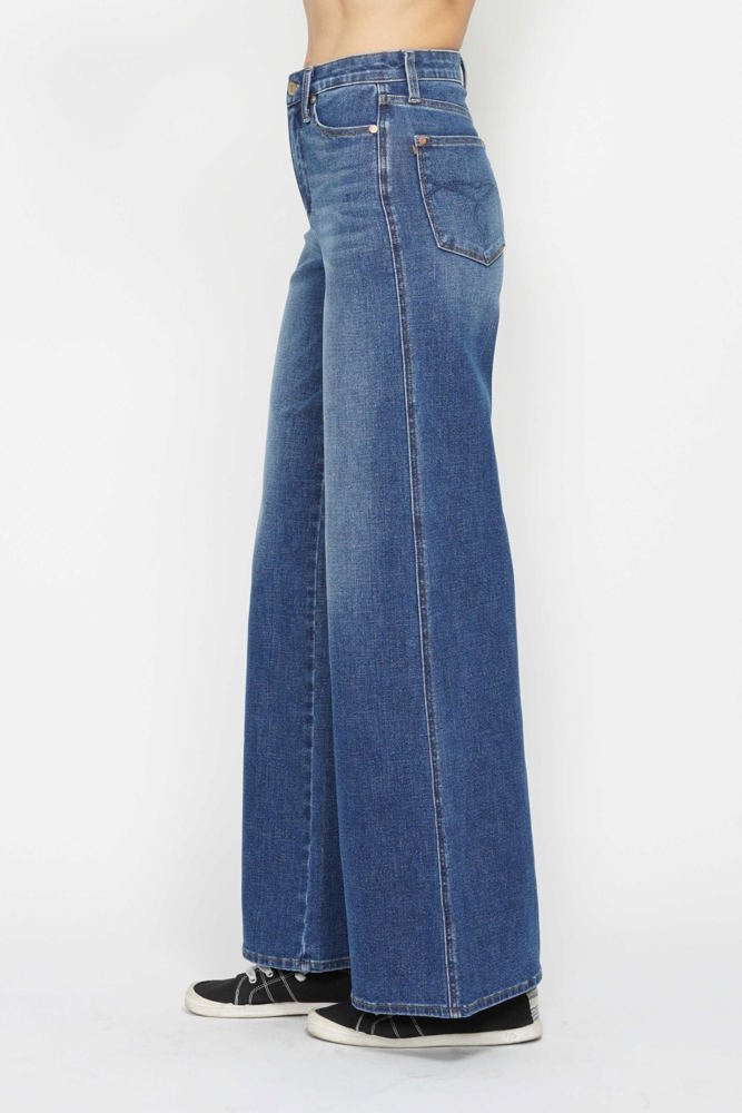 Judy Blue High Waist Tummy Control Retro Wide Leg Denim 88847 - Plus