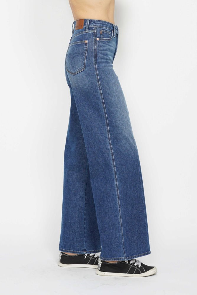 Judy Blue High Waist Tummy Control Retro Wide Leg Denim 88847